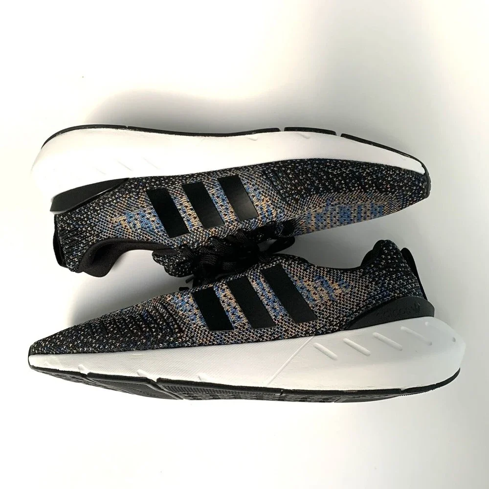 Adidas Swift Run 22 Running Mens Size 8 Black Orange Rush GZ3508 - Picture 3 of 8